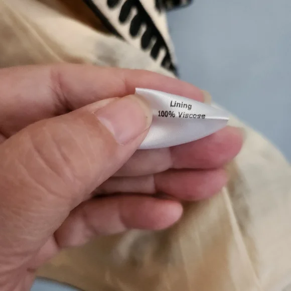 Bella Tu Ceci Embroidered Jacket M Beige Black - Picture 7 of 8